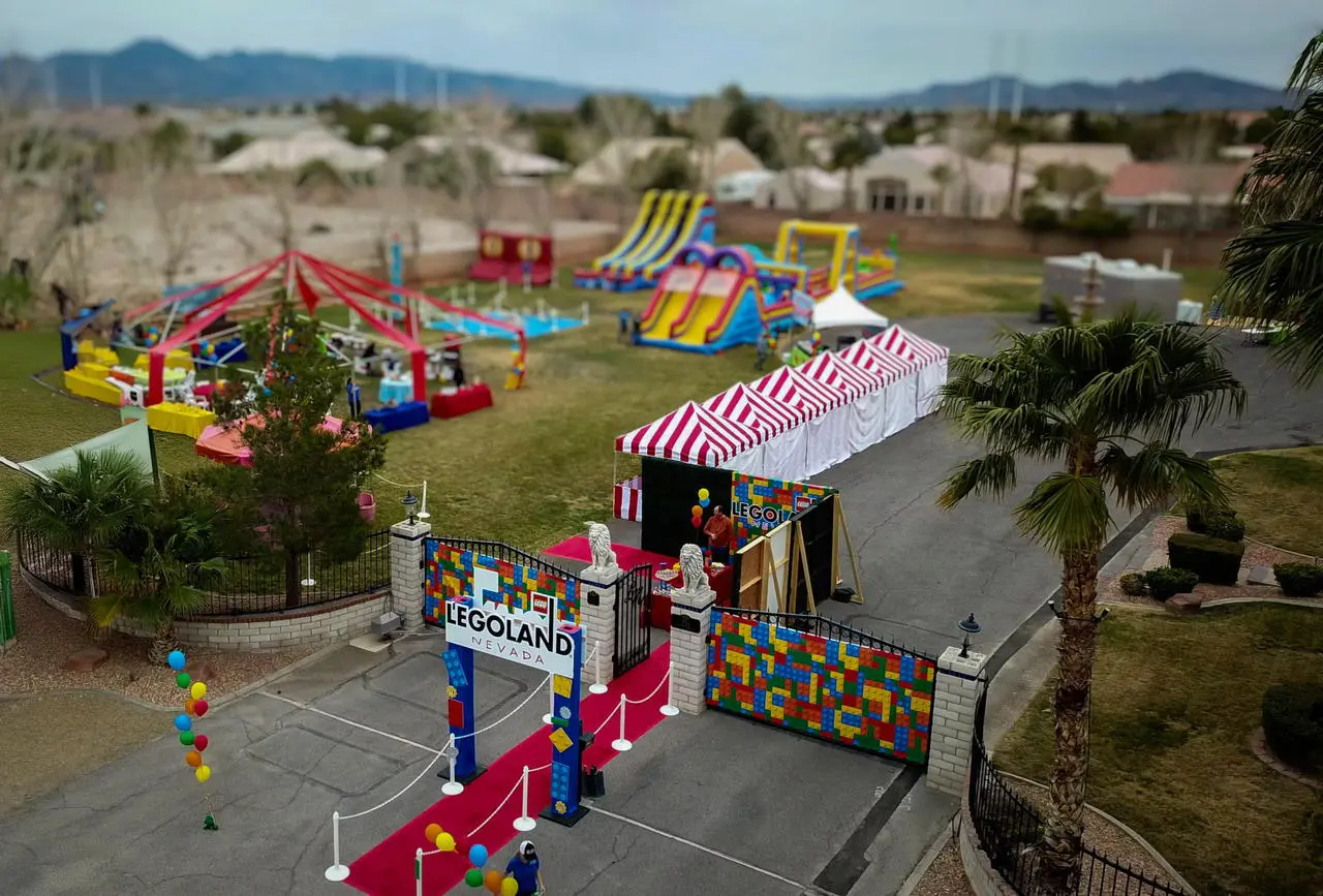 Legoland Nevada themed outdoor event festival entrance in Las Vegas