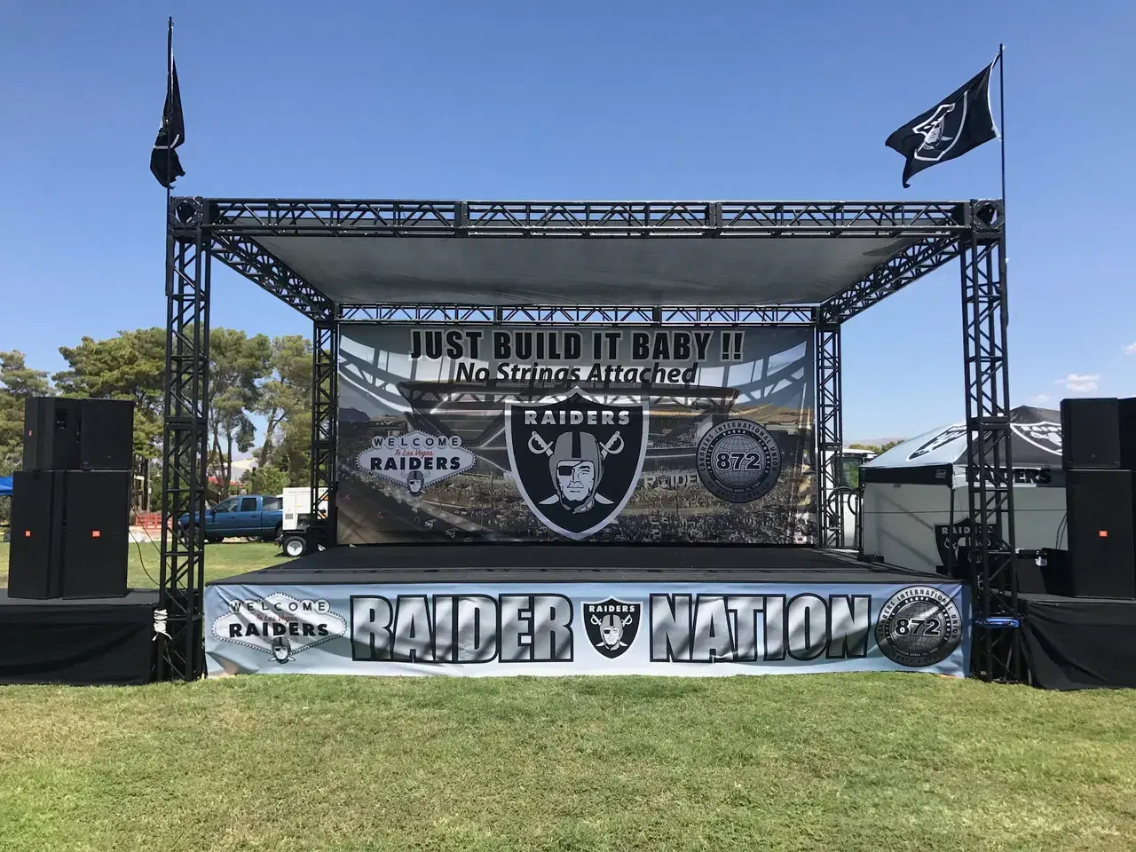 Outdoor Corporate Event Stage Production Las Vegas Rental